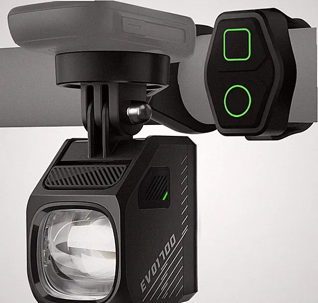 EVO 1700 USB-C Rechargeable Waterproof Bike Lights for Night Riding